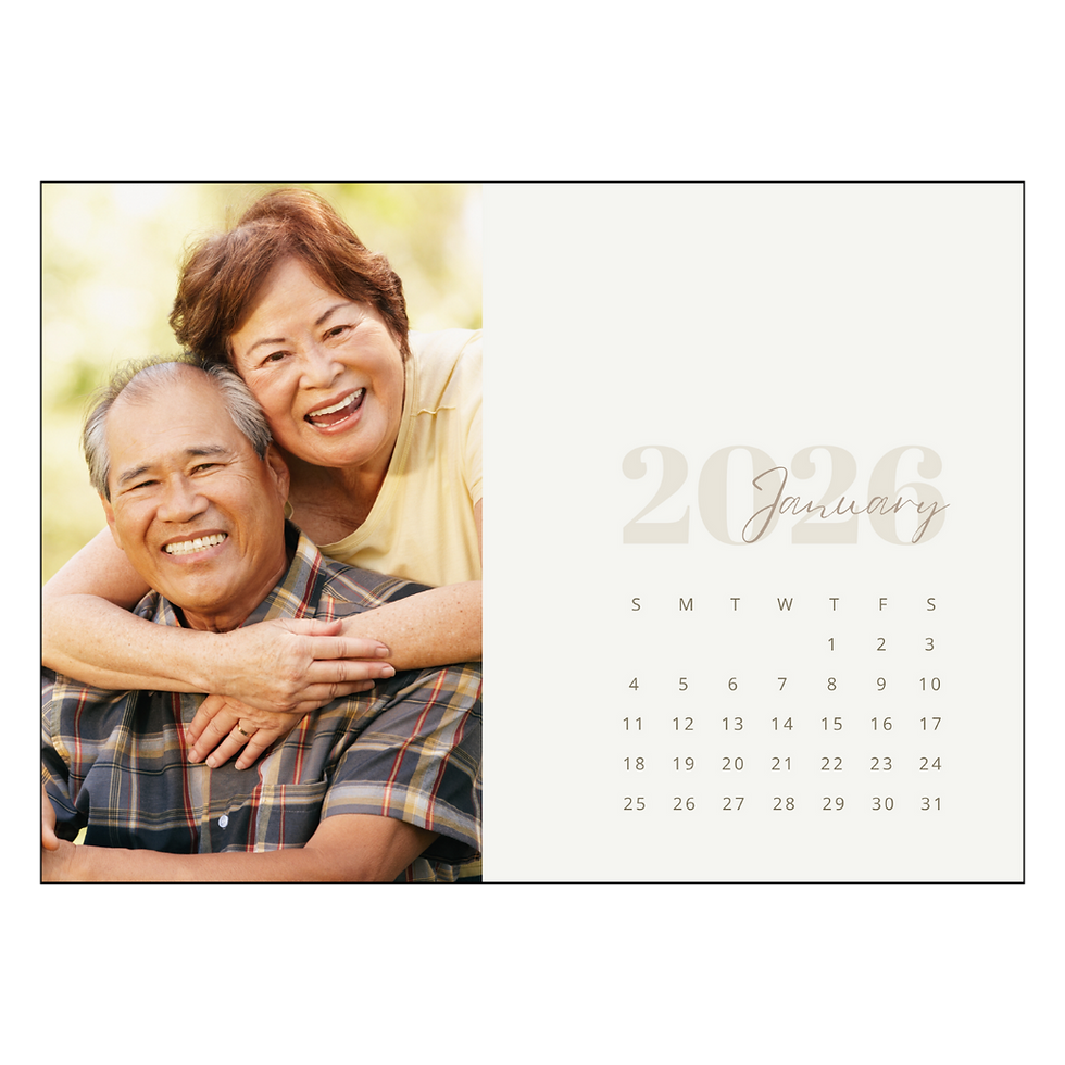 Elegant Portrait Desk Calendar