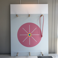 Painel modular #pegboard com luminária