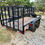 Thumbnail: 12' x 76" Tandem Axle Utility Trailer w/ Brakes, Gate and Mounted Spare