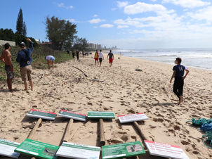 A ação do Dia Mundial de Limpeza das Praias em Itajuba, na Praia do Sol, foi um sucesso! 