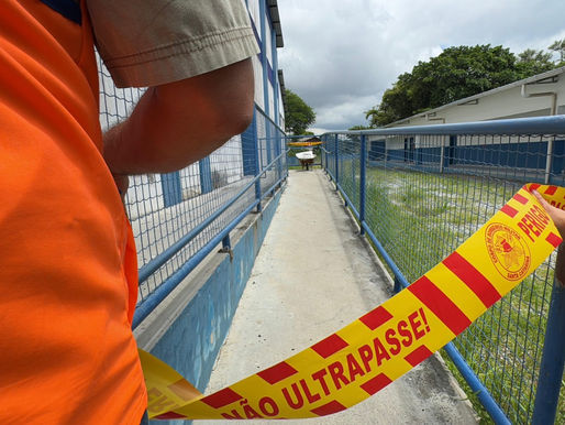 Defesa Civil de Penha interdita ginásio da Escola Rubens João de Souza