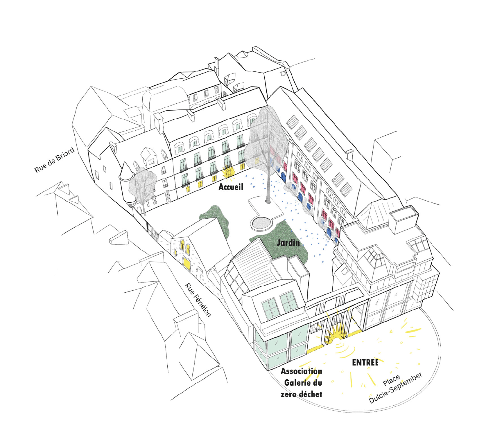 plan du bâtiment des anciens beaux arts de nantes
