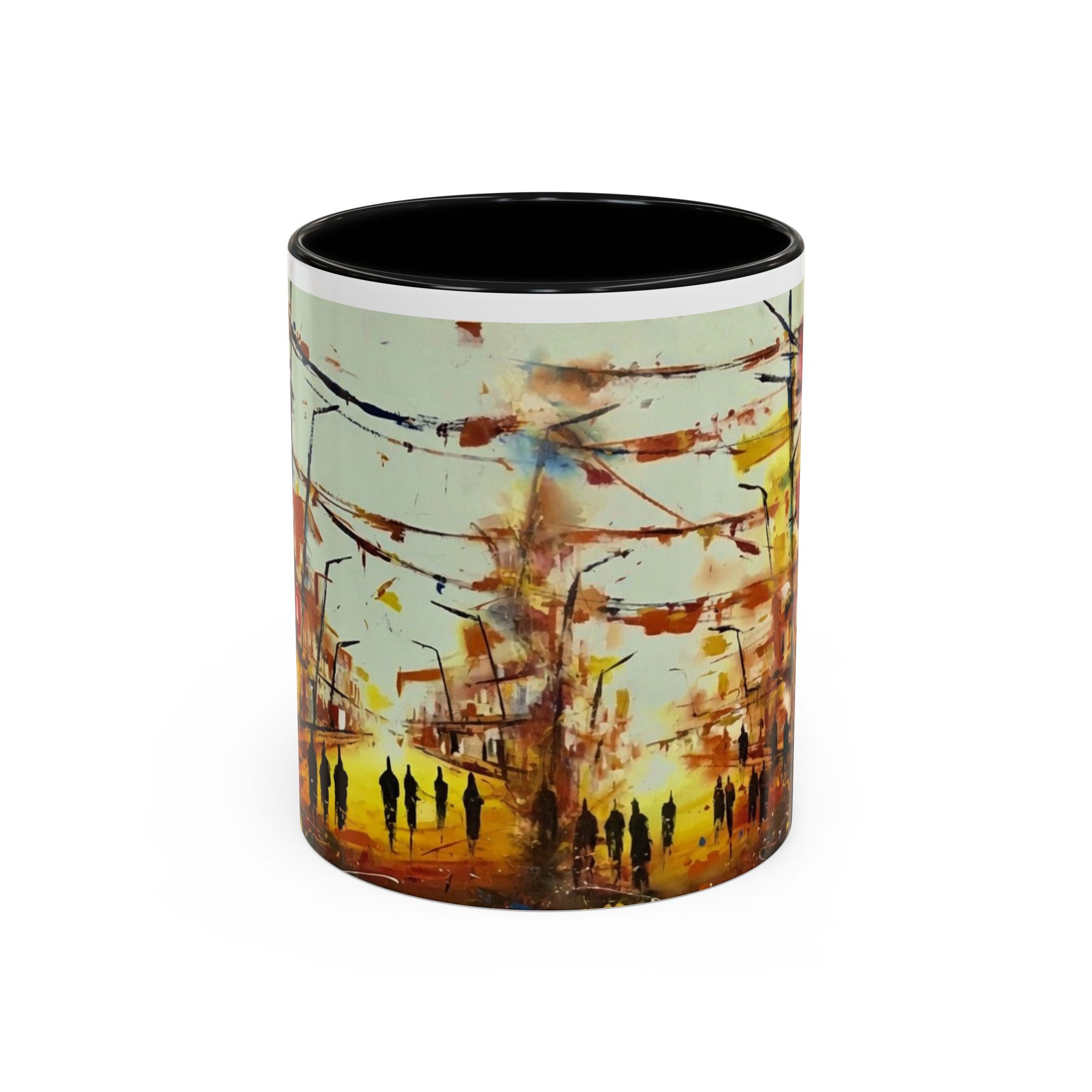 Thai Street Scene — Painterly Ceramic Accent Mug (11/15oz)