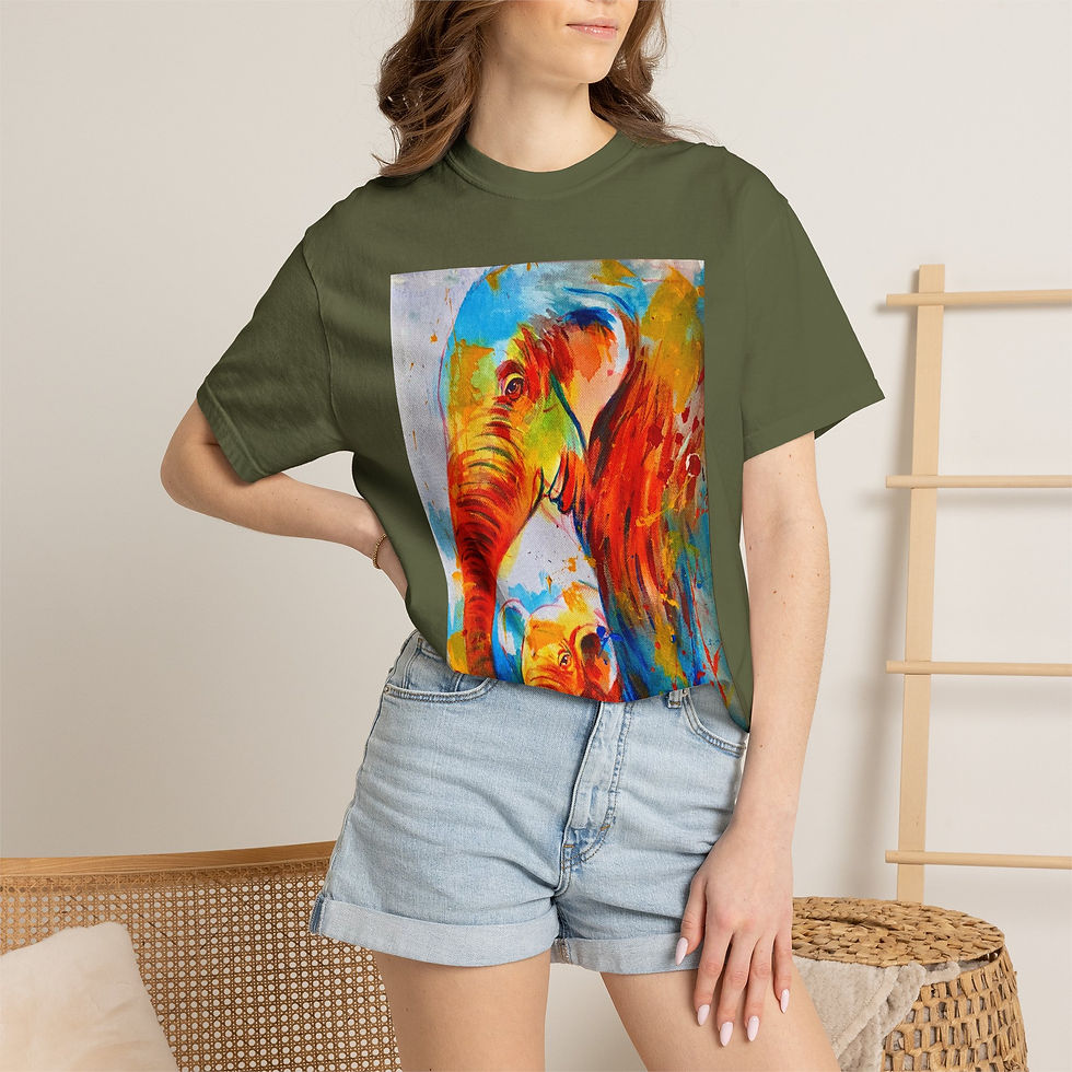Thumbnail: Unisex Garment-Dyed T-shirt -Elephant