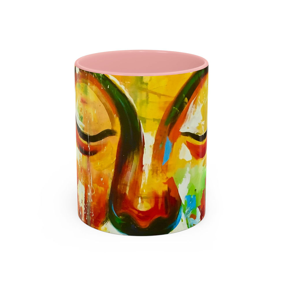 Thumbnail: Buddha Mug — Painterly Buddha Ceramic Accent Mug (11/15oz)