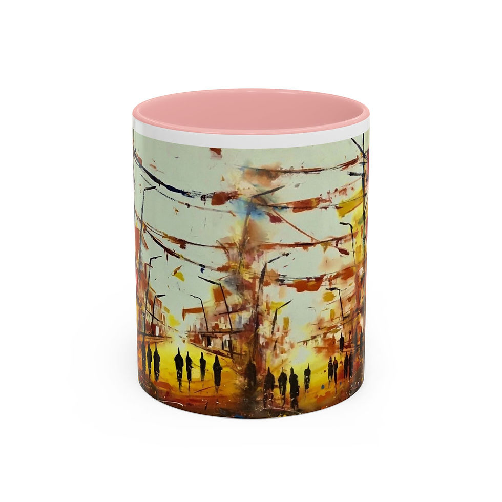 Thumbnail: Thai Street Scene — Painterly Ceramic Accent Mug (11/15oz)