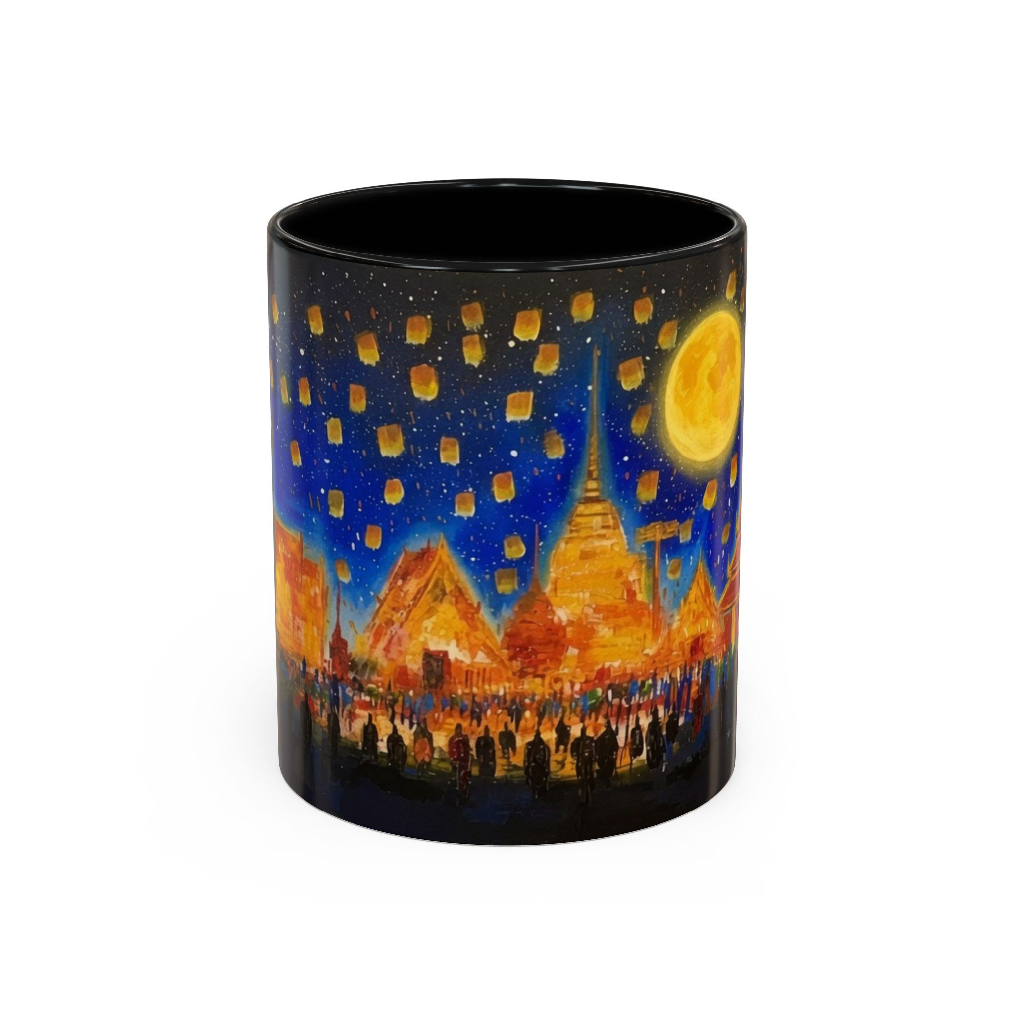 Thai Temple Mug — Painterly Buddha Ceramic Accent Mug (11/15oz)