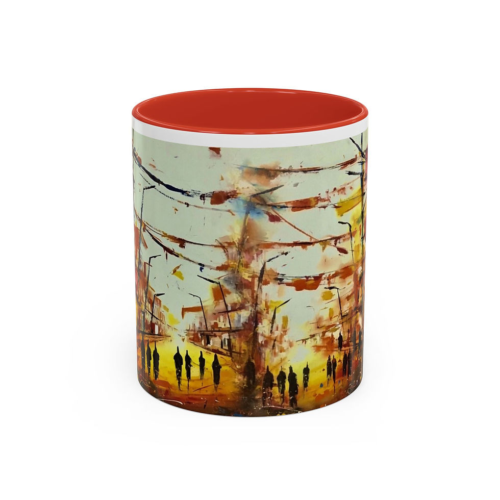 Thumbnail: Thai Street Scene — Painterly Ceramic Accent Mug (11/15oz)