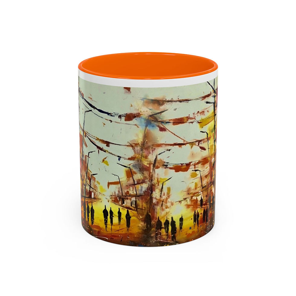 Thumbnail: Thai Street Scene — Painterly Ceramic Accent Mug (11/15oz)