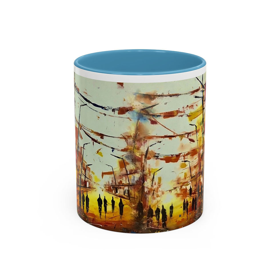 Thumbnail: Thai Street Scene — Painterly Ceramic Accent Mug (11/15oz)