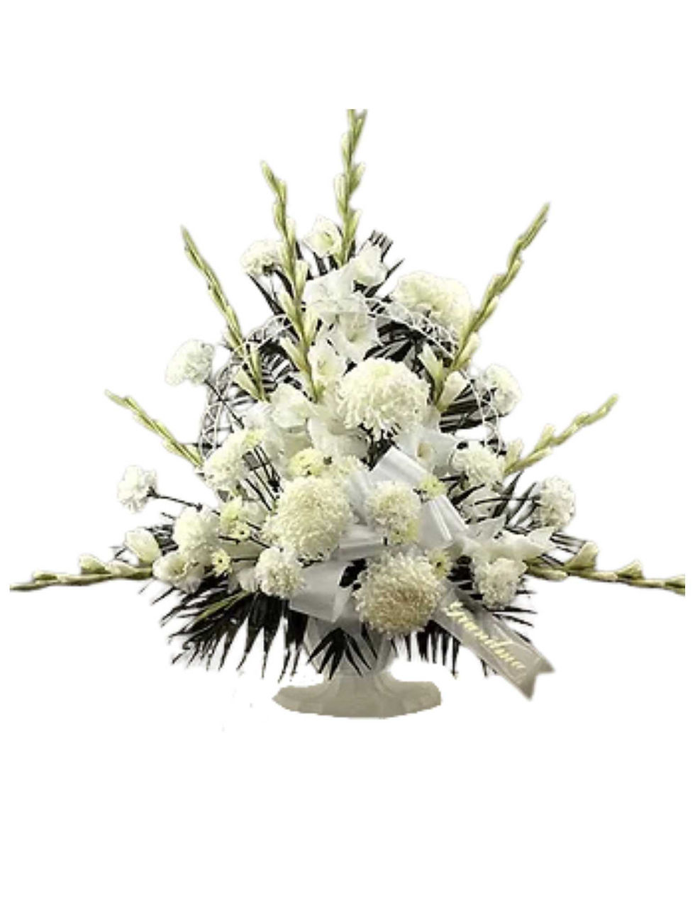 Triangular Arrangement with Gold Lettering