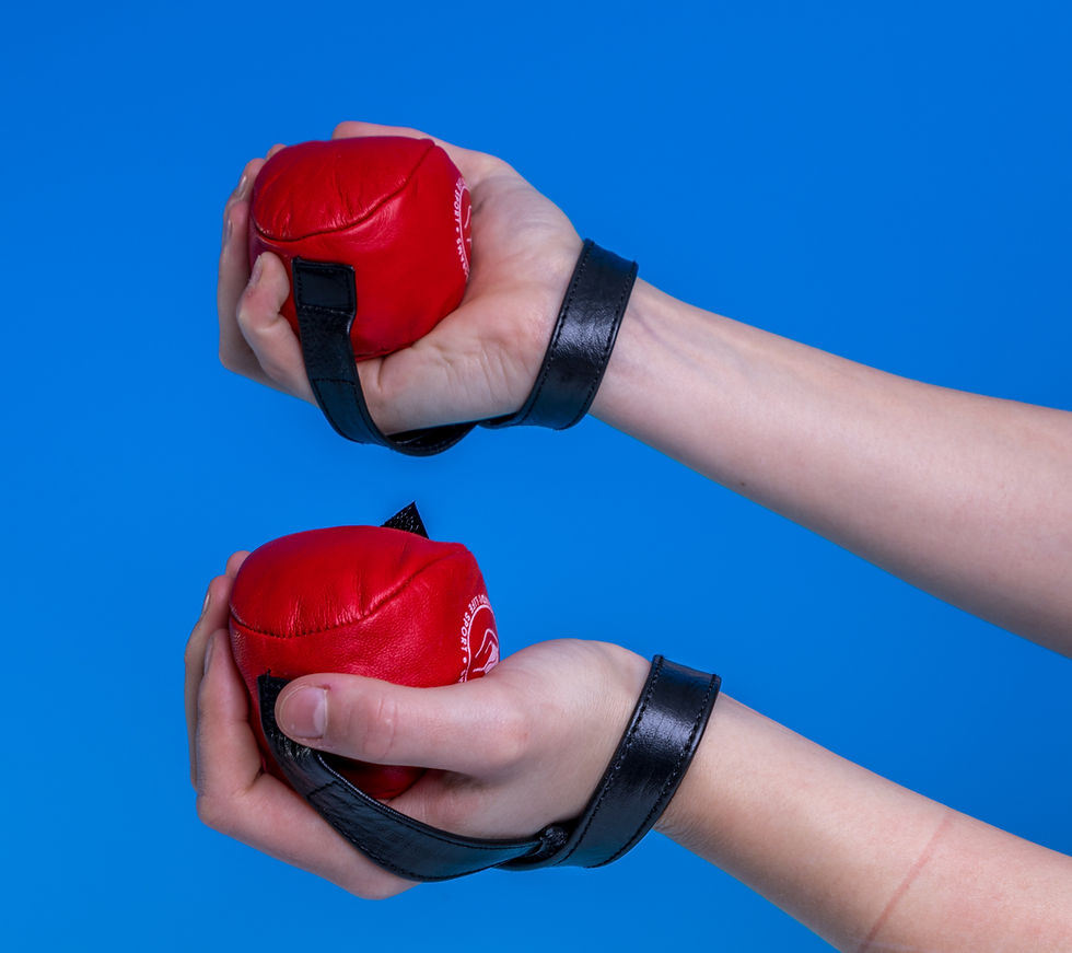 Thumbnail: 2 Trimmy Ball Handi Weights, 700 grams, red