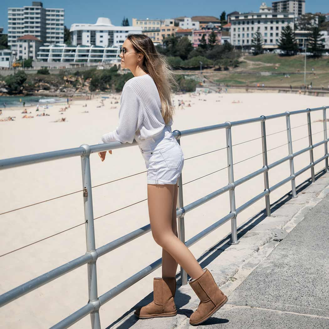 AUSTRALIAN SHEPHERD® UGG Sheepskin Wool Boots Short Classic Suede 15810