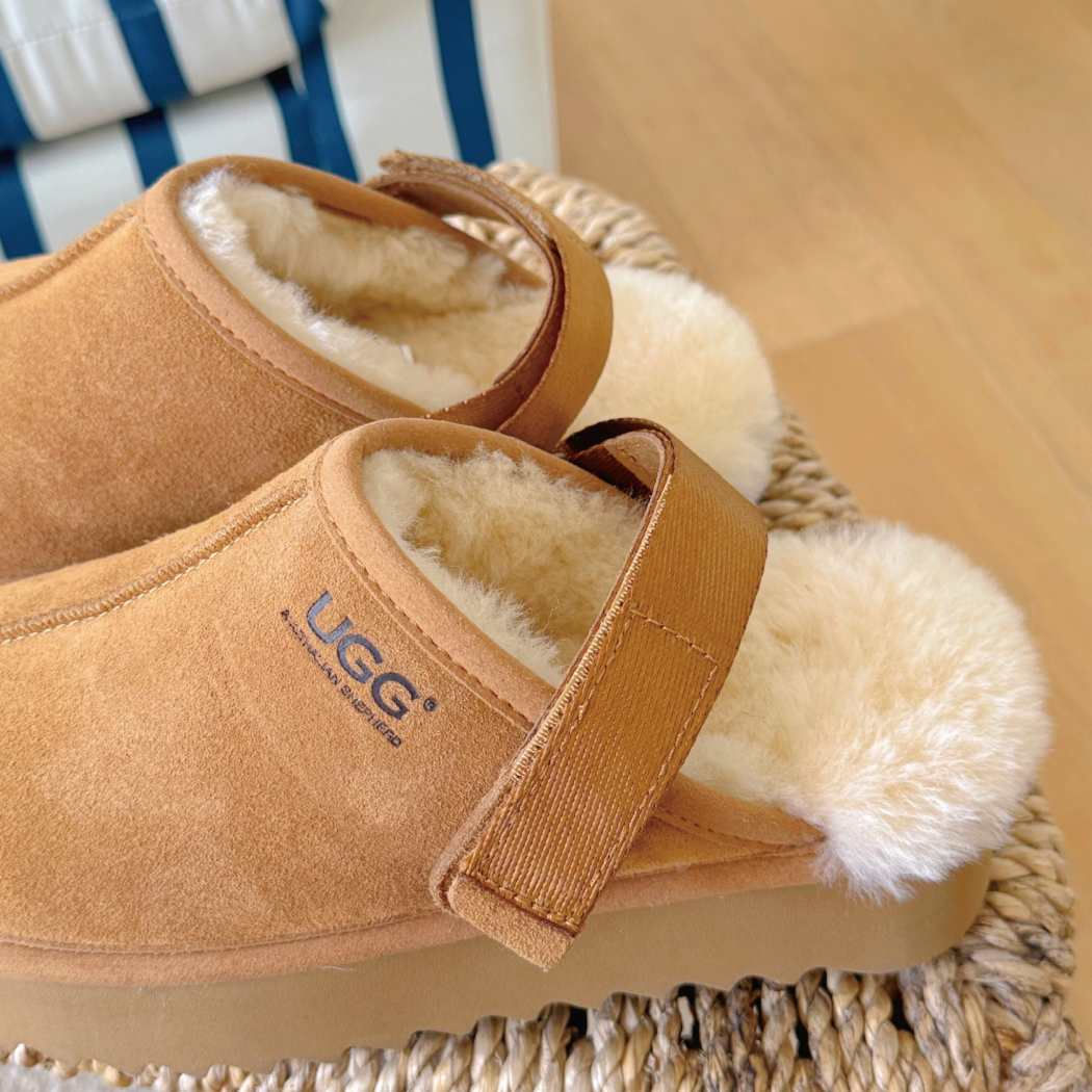 AUSTRALIAN SHEPHERD® Cozeln Sheepskin Slingback Platform Slippers AS 2111