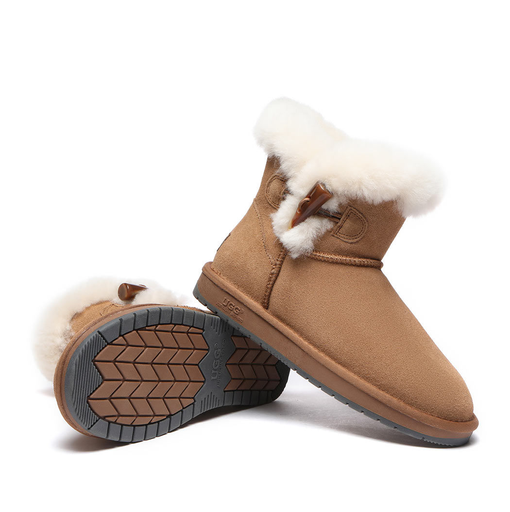 AUSTRALIAN SHEPHERD® UGG Women Sheepskin Wool Horn Mini Boots Tiara AS 3025