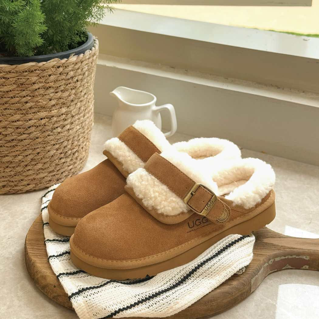 AUSTRALIAN SHEPHERD® 3-Way Style UGG Slippers Adjustable Strap Slingback Tenley