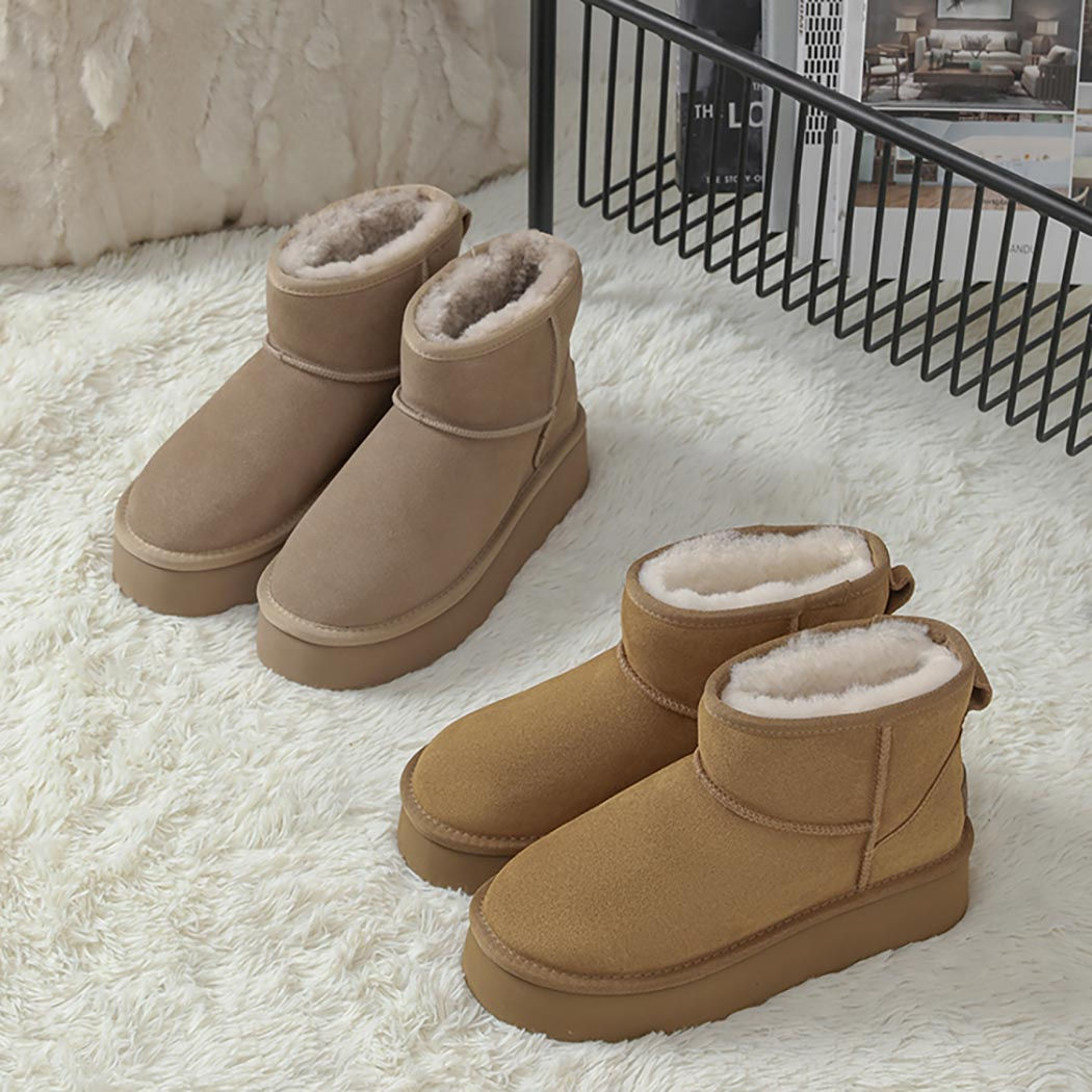 AUSTRALIAN SHEPHERD® UGG Boots Sheepskin Wool Ankle Platform Rommie AS 3070