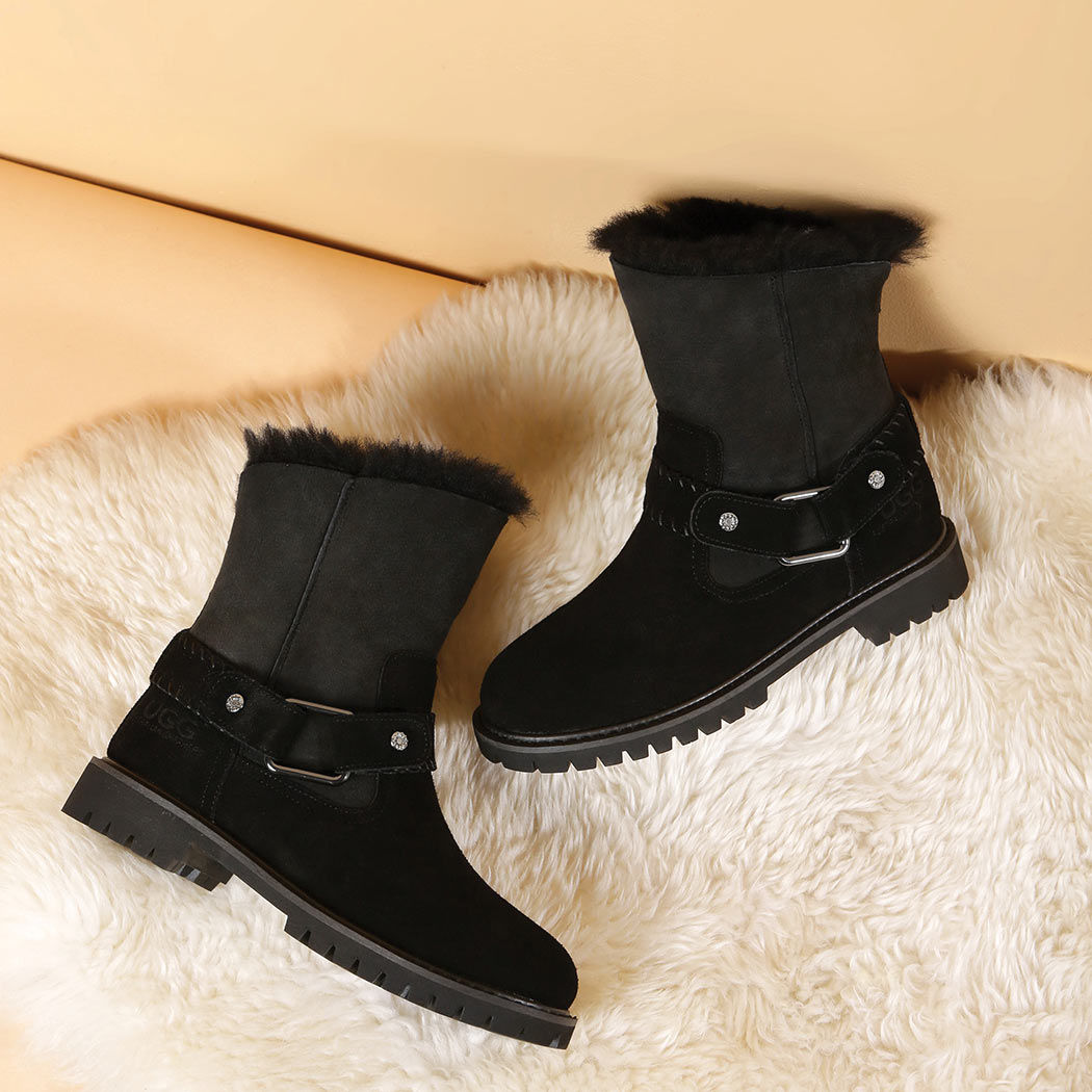AUSTRALIAN SHEPHERD® UGG Women Sheepskin Wool Mid Calf Boots Sarah AS 4003