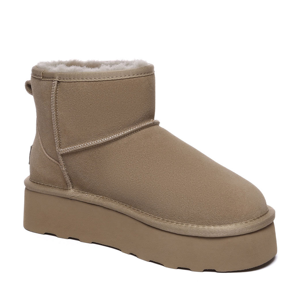 AUSTRALIAN SHEPHERD® UGG Boots Sheepskin Wool Ankle Platform Rommie AS 3070