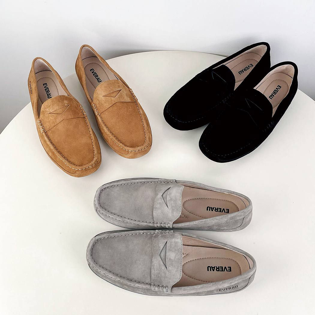 EVERAU® Men Leather Casual Summer Moccasins Beau EA 1020