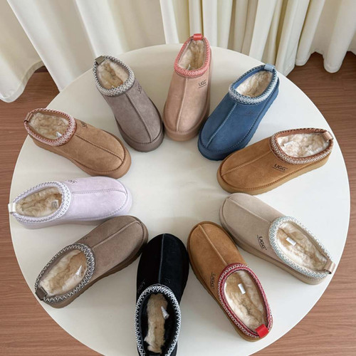 AUSTRALIAN SHEPHERD® UGG Slippers Sheepskin Wool Ankle Platform