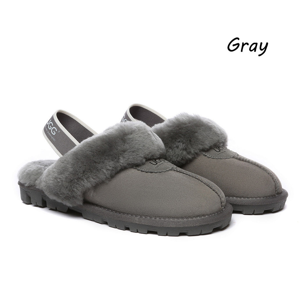 AUSTRALIAN SHEPHERD® UGG Sheepskin Wool Slingback Slippers Waffle Plus AS 2042