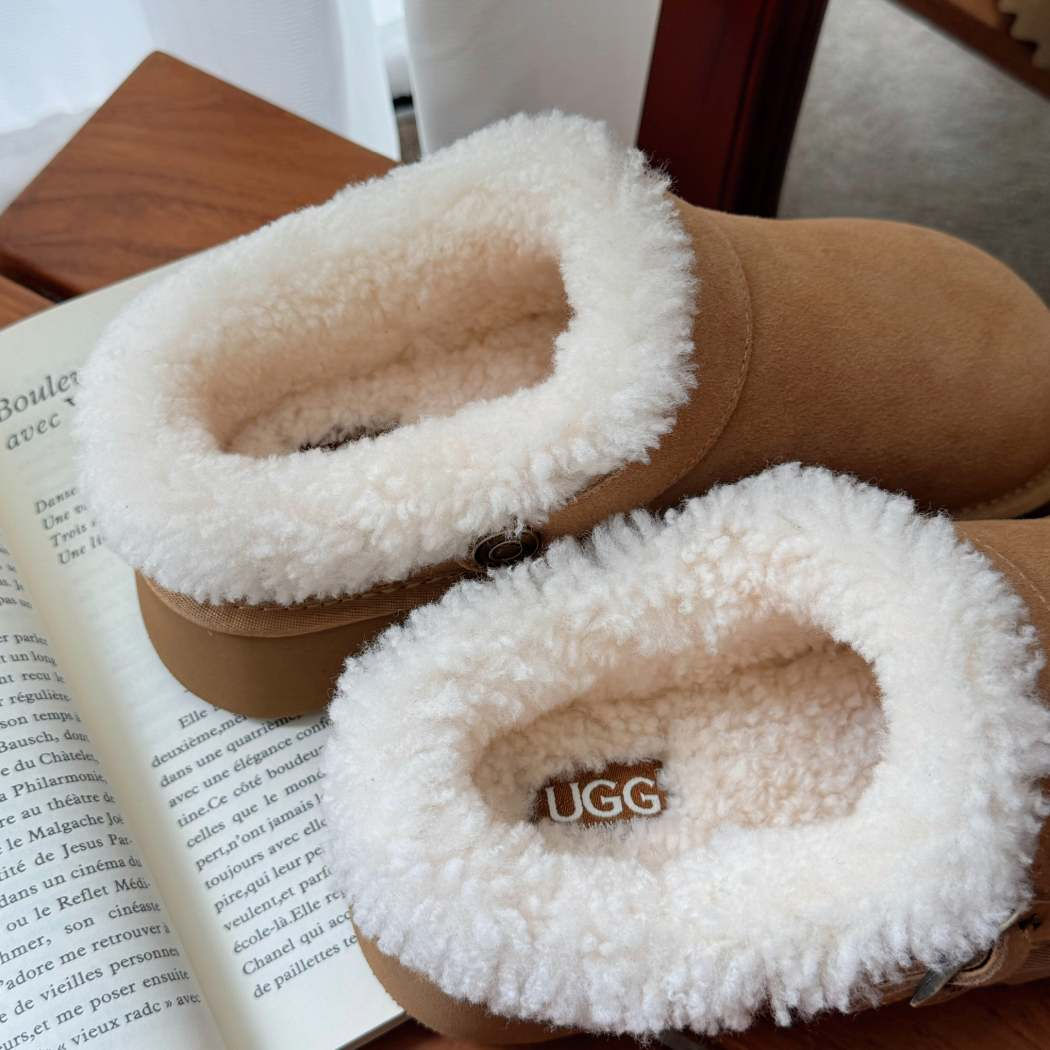 AUSTRALIAN SHEPHERD® UGG Slippers Sheepskin Wool Platform Pulsey AS 2113