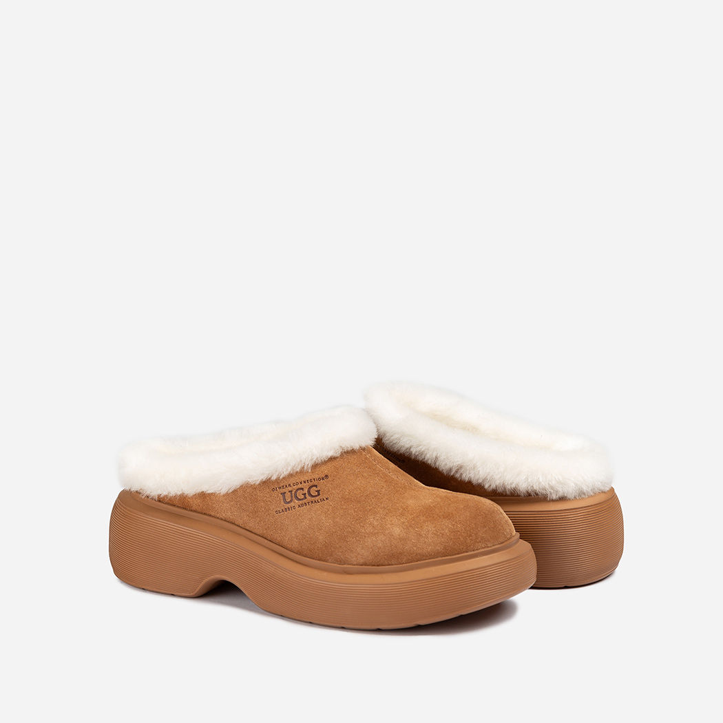 OZWEAR UGG Shearling Heights Clog OB 839