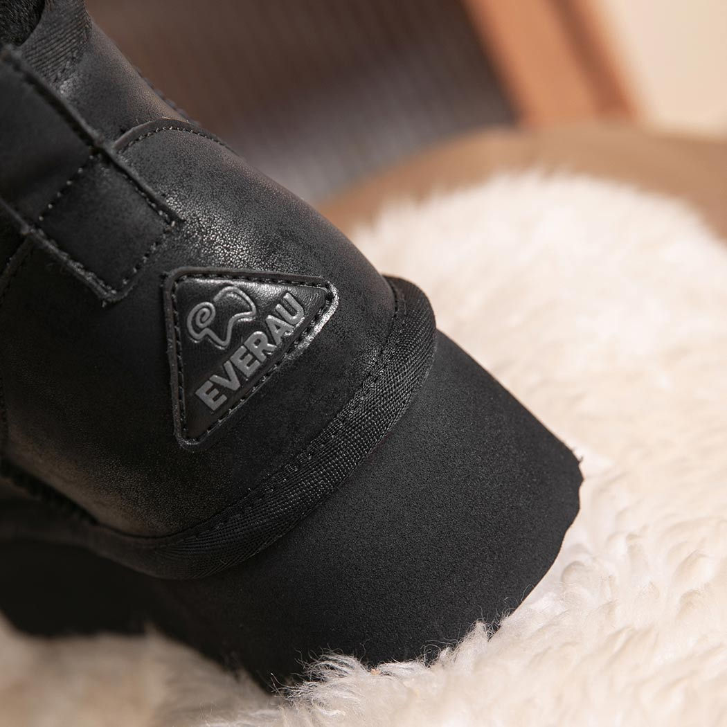 EVERAU® UGG Boots Women Sheepskin Wool Ankle Platform Romi EA 3139