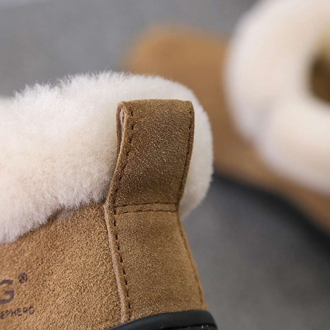 AUSTRALIAN SHEPHERD® UGG Sheepskin Wool Collar Ankle Slippers Daley 513009