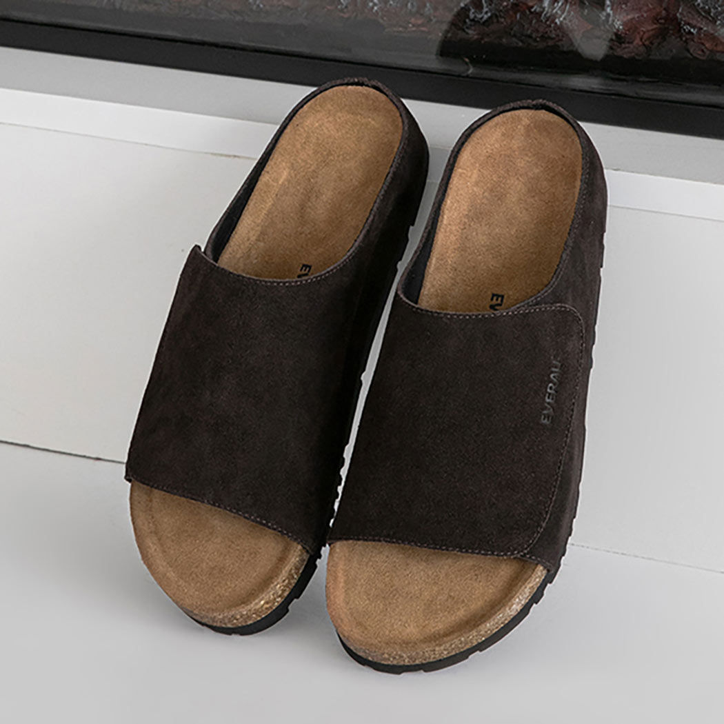 EVERAU® Men Adjustable Embossed Slip-on Summer Slides Justice EA 2051