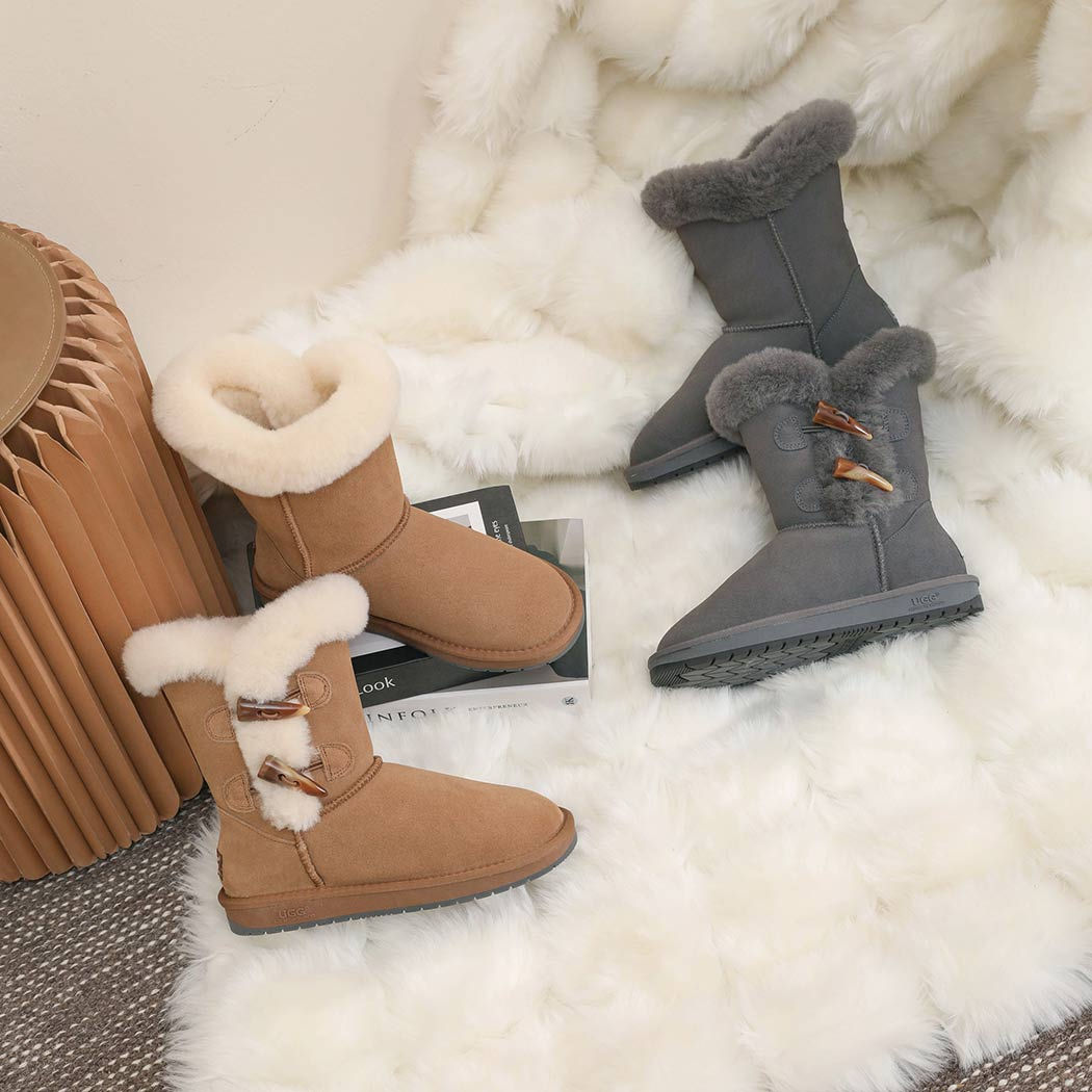 AUSTRALIAN SHEPHERD® UGG Boots Women Sheepskin Wool Horn Short Talia AS 3018