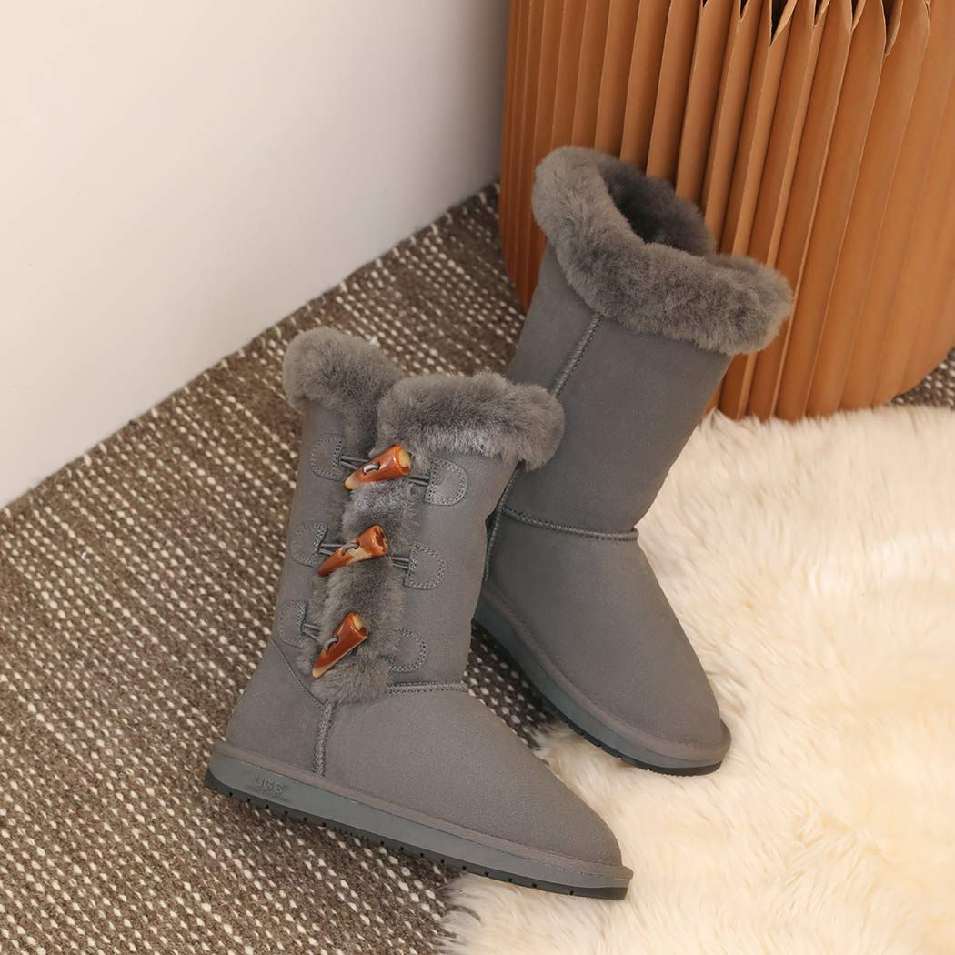 AUSTRALIAN SHEPHERD® UGG Boots Women Sheepskin Wool Horn Tall Tamari AS 3026