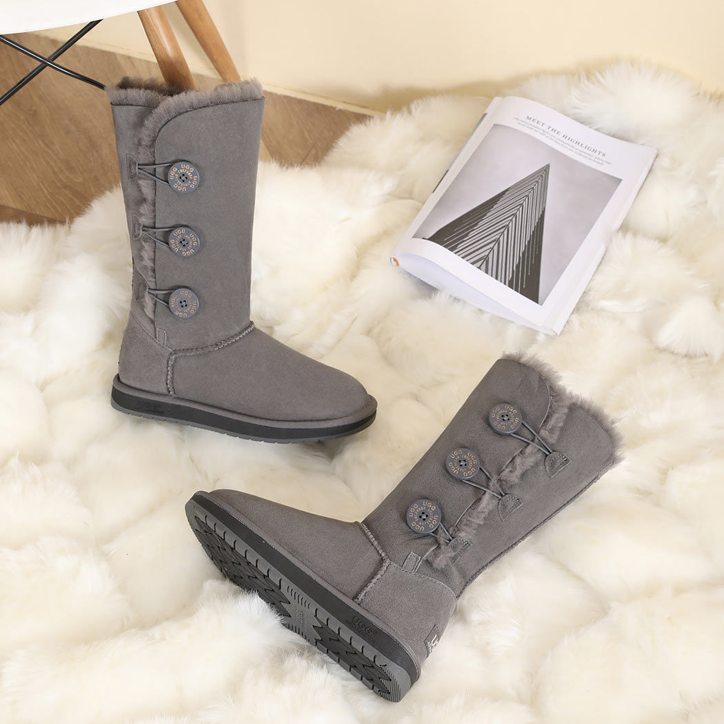 AUSTRALIAN SHEPHERD® UGG Double Face Sheepskin Boots Tall Triple Button 15902