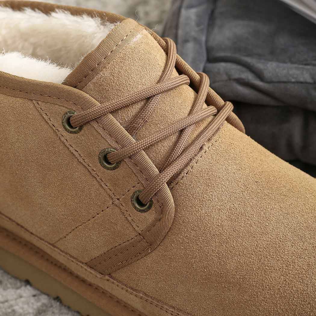AUSTRALIAN SHEPHERD® UGG Men Sheepskin Wool Lace Up Ankle Boots Leonard AS 4007