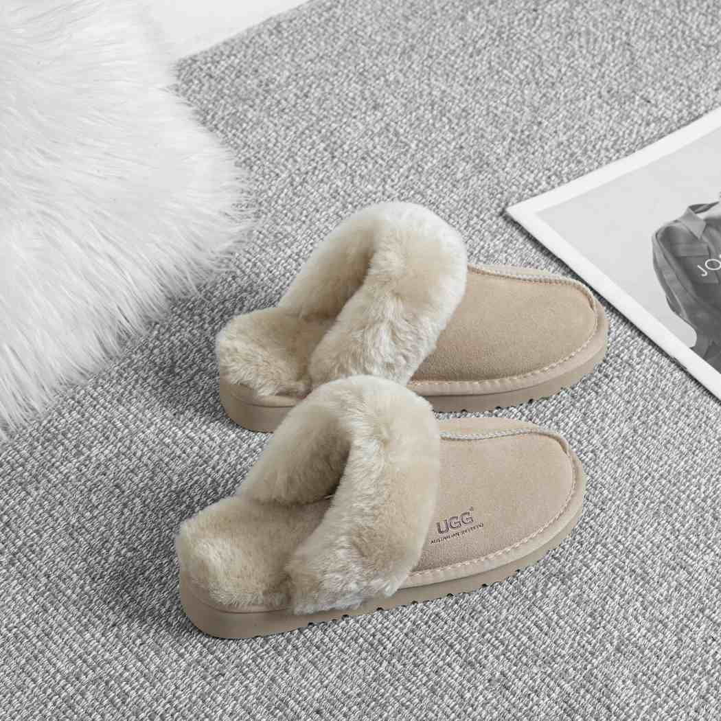 AUSTRALIAN SHEPHERD® UGG Slippers Premium Sheepskin Wool Muffin Special AS 2051