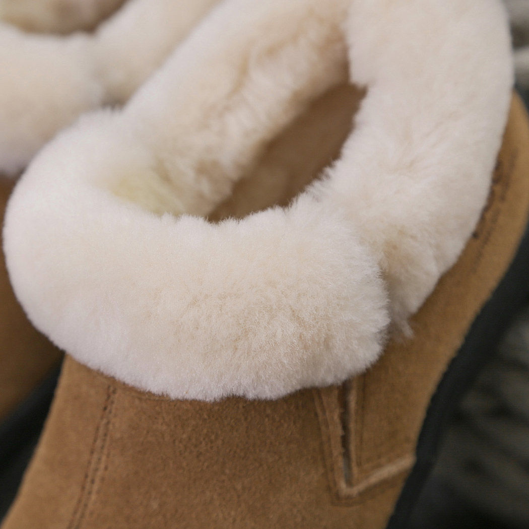 AUSTRALIAN SHEPHERD® UGG Sheepskin Wool Collar Ankle Slippers Daley 513009