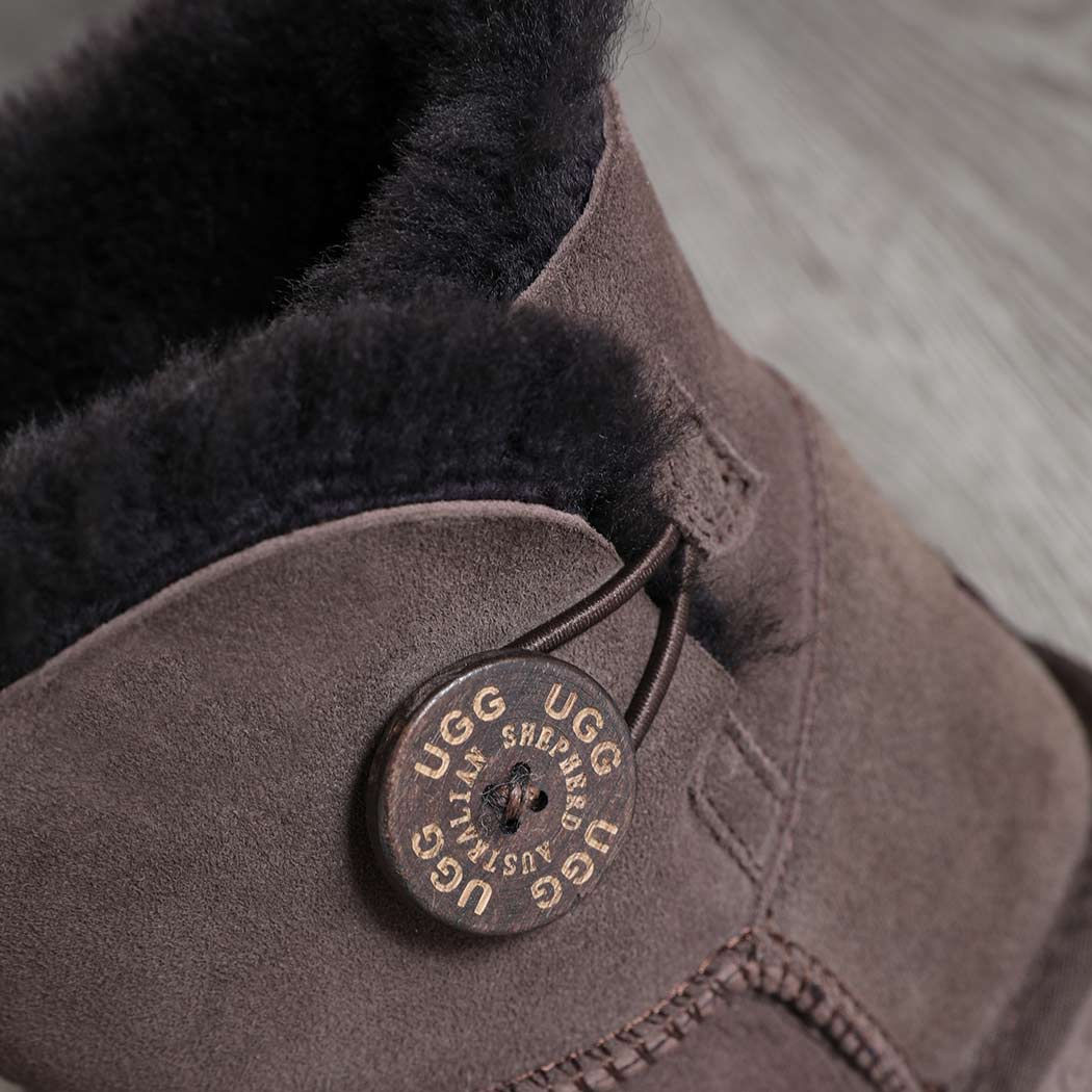 AUSTRALIAN SHEPHERD® UGG Double Face Sheepskin Wool Boots Mini Button 15702