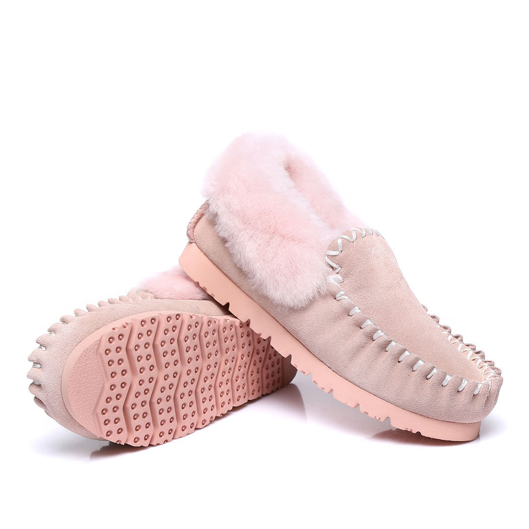 AUSTRALIAN SHEPHERD® UGG Sheepskin Wool Ankle Slippers Popo Moccasins 15607