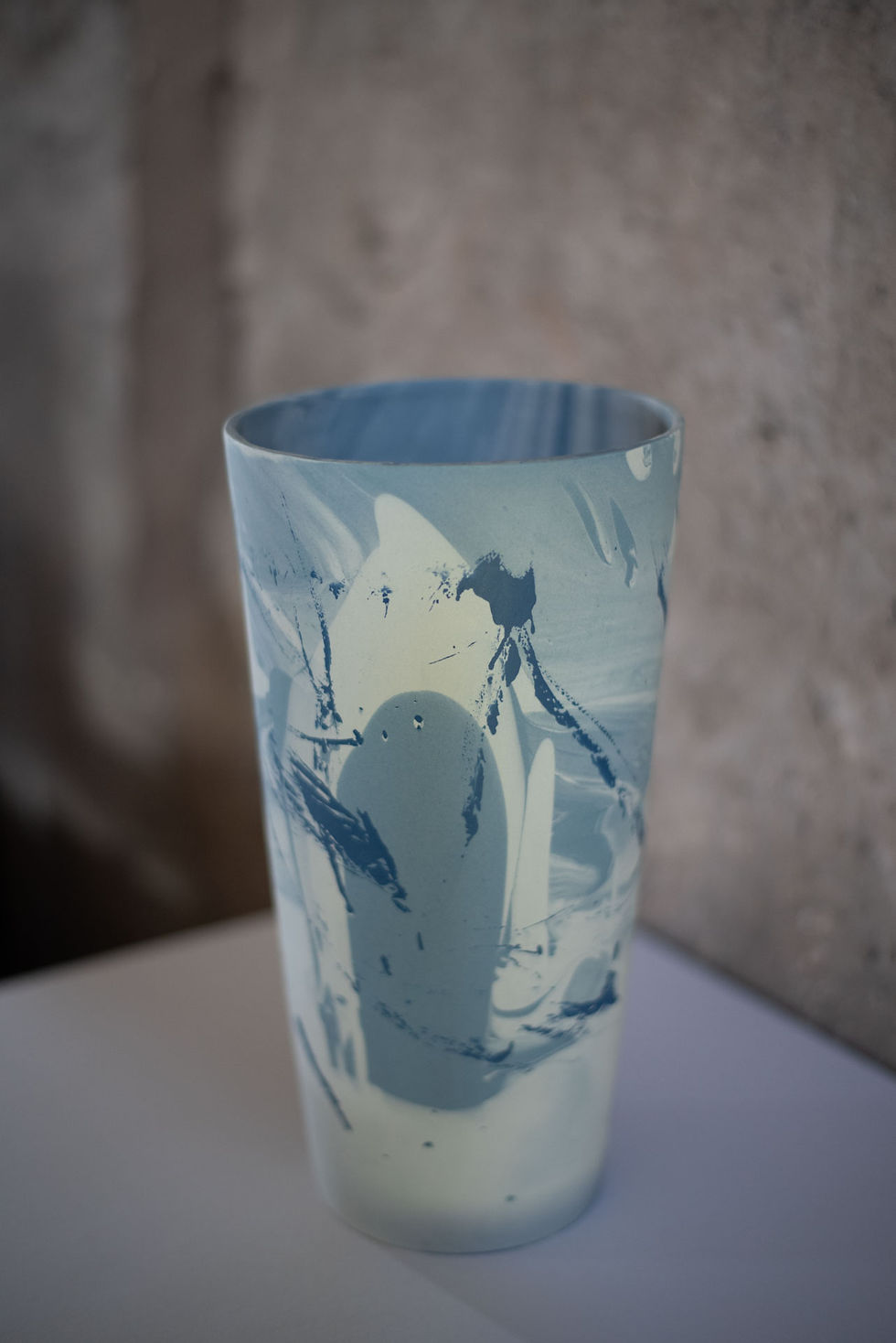 Thumbnail: Blue & White Earthenware Vessel