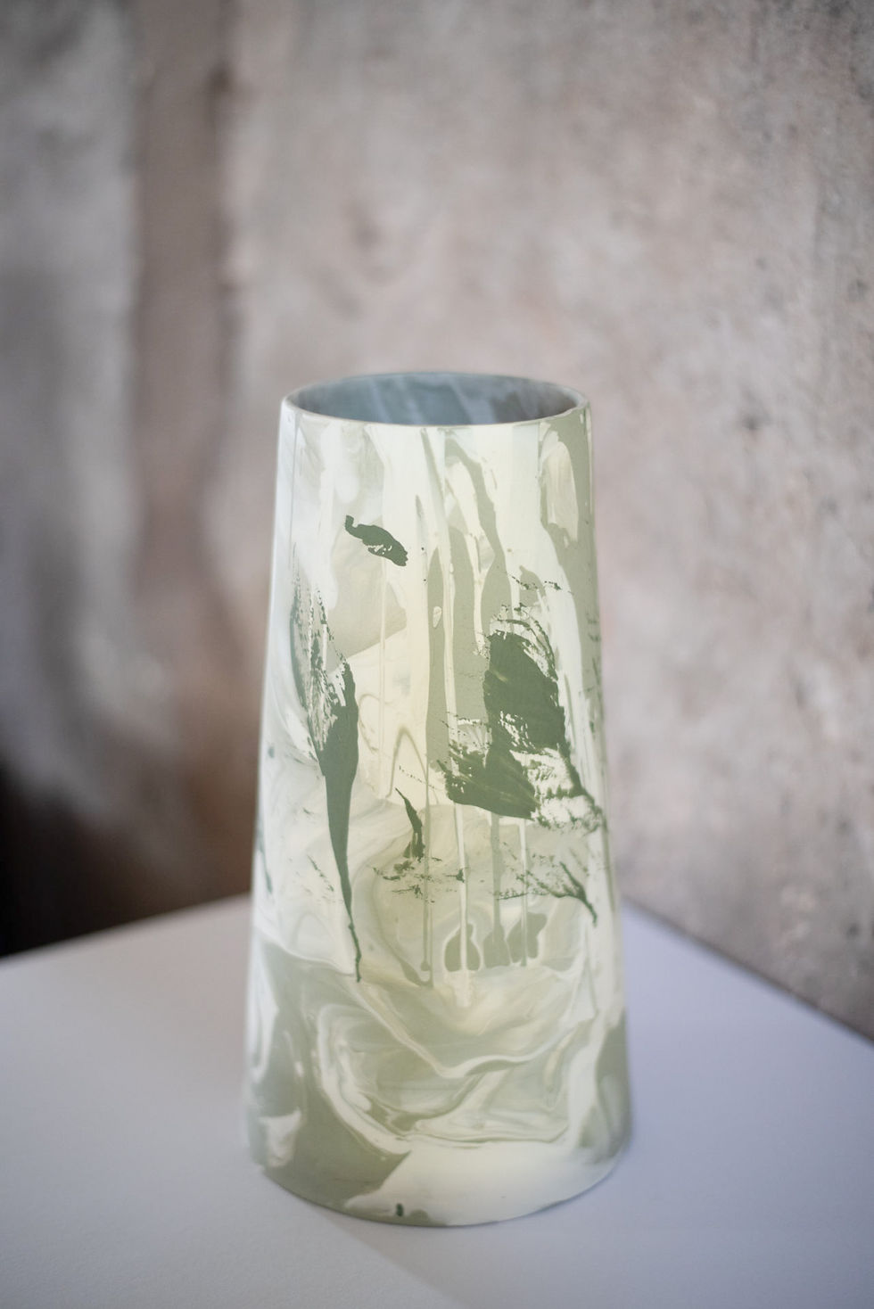 Thumbnail: Green & White Earthenware Vessel I