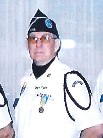 Veteran Don York member of the Whitley County Korean War Veterans Honor Guard on the MJL Veteran's Mural by Michael & Jennifer Lude. 
