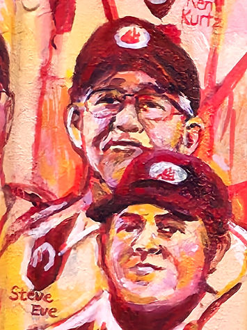 Veteran Steve Eve member of the Whitley County Korean War Veterans Honor Guard on the MJL Veteran's Mural by Michael & Jennifer Lude. Painted by Michael Lude