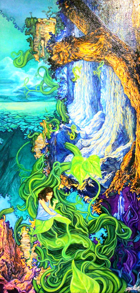 "Enchanted Princess", Oil on 24x48 inch canvas. #1 in grouping 21-30, Series III (Becoming a Family) #10 in 30 in overall series FAITH, Family, and Forever Collection by Artist Michael J. Lude