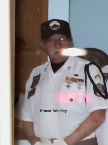 Veteran Ernest Brindley member of the Whitley County Korean War Veterans Honor Guard on the MJL Veteran's Mural by Michael & Jennifer Lude