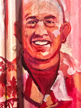 Veteran Steven "Mac" Taylor on MJL Veteran's Freedom Mural by Michael & Jennifer Lude. Painted by Michael Lude