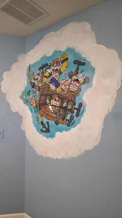 Mario Mural Wall Image in family Game Room