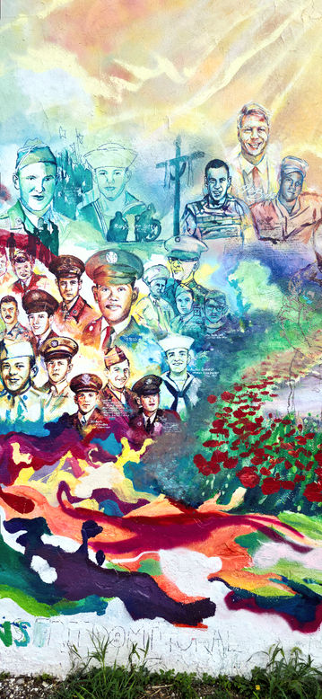 Section 2 of the MJL Veteran's Freedom Mural.