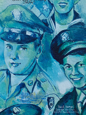 Veteran Paul A. Buchanan on the MJL Veteran's Freedom Mural by Michael & Jennifer Lude. Painted By Michael Lude