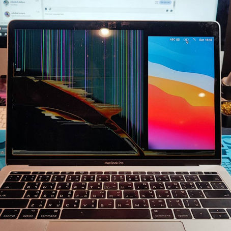 รับซ่อม Macbook เขตห้วยขวาง ลูกค้านำเครื่อง Macbook Pro A1708 มาเปลี่ยนจอใน
